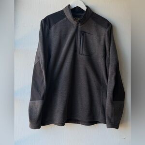 Klim Sweater Mens 2XL Gray 1/4 Zip Yukon Pullover Polartec Thermal Pro Fleece
